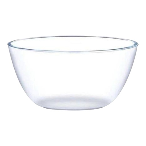 [GL1965] Bowl 26x14cm Clear Glass Deep Bw605