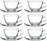 [GL2240] Cup And Saucer 238Cc 12Pc Basic Glass 97948