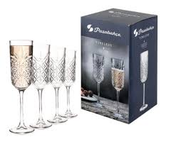 [GL2242] Timeless Champagne 175ml 4pc Cut-Glass 440356