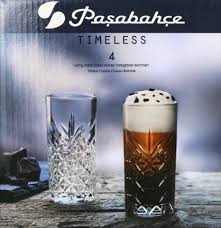 [GL2251] Timeless Hiball 360ml 4Pc Set Stacking Cut-Glass 520045