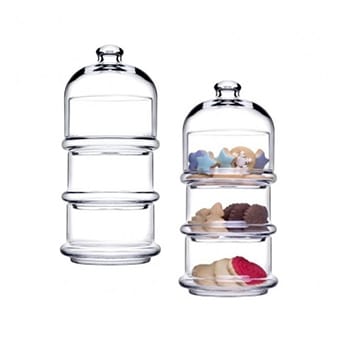 [GL2252] Bowl 3 Tier With Lid Villa Patisserie 96986