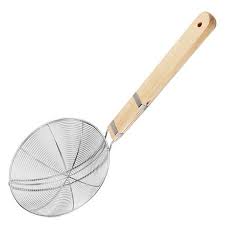 [KG1196] Strainer 22Cm Ss Wood/H