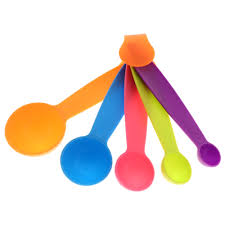 [KG500] Measuring Spoon 5Pc Pl Colours 100744