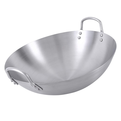 [P780] Wok 36X10Cm Aluminium With 2 Handles Chinese Style N857225