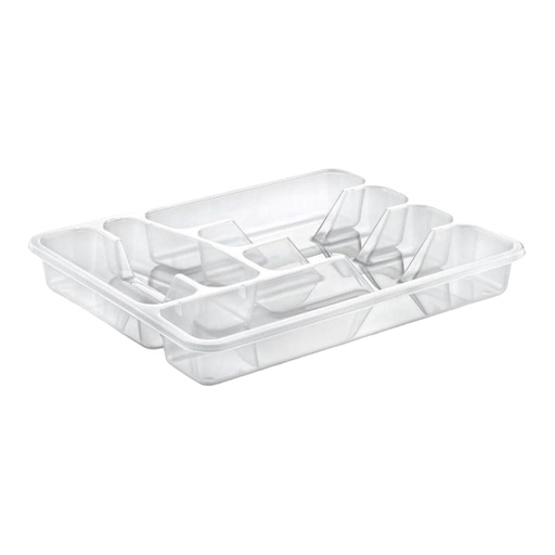 [PL161] Cutlery Tray 5 Compartment 34X27X4.5Cm Clear Bpa Free Hobby Life 041190