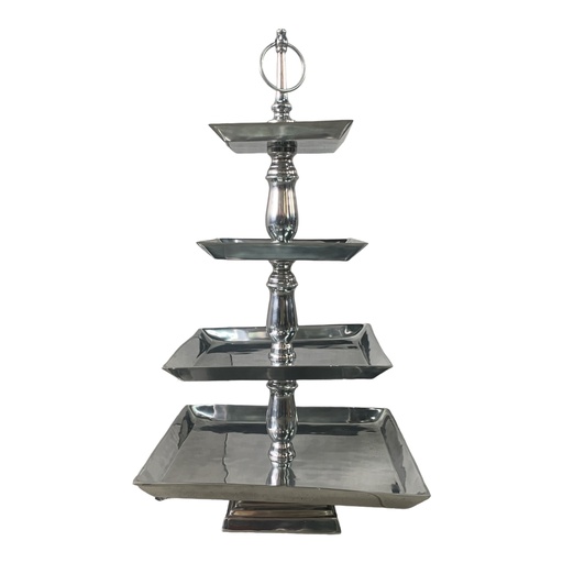 [SS531] Cake Stand 95Cm 4 Tier Square Aluminium Arm5375