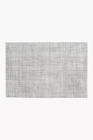 [TC173|SILVER] Placemat 45X30Cm Rect Line Pattern