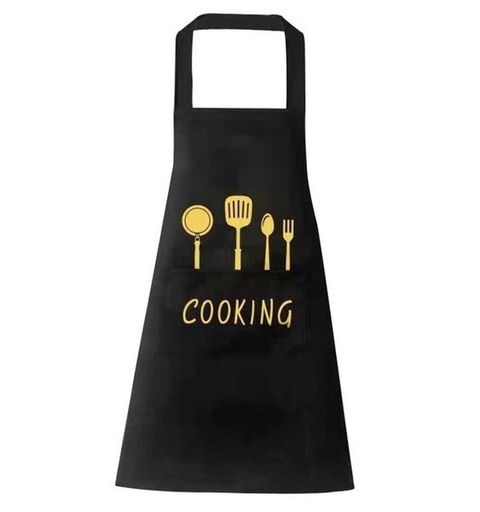 [Z1009] Apron 66X65Cm Cooking Decal Assorted Colours 230348