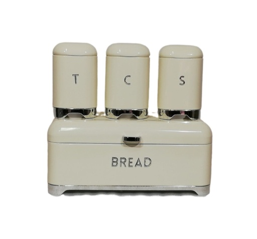 [BD96] Bread Bin And Cannister 4Pc Set Ch782/784