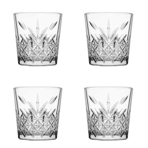 [GL2267] Timeless Whisky 355Ml 4Pc Glasses Tempered - Stackable 520074