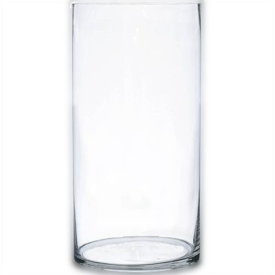 [GL2277] Glass Vase 20X12Cm Cylinder Clear Glass H1220