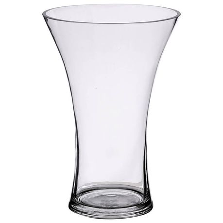 [GL2280] Glass Vase 20X10Cm Waisted Clear H8220