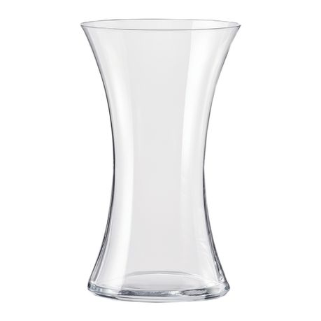[GL2281] Glass Vase 25X12Cm Waisted Clear H8225