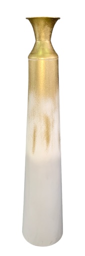 [HD3201] Vase 107X19Cm Metal Gold With Grey Rvt2023-341