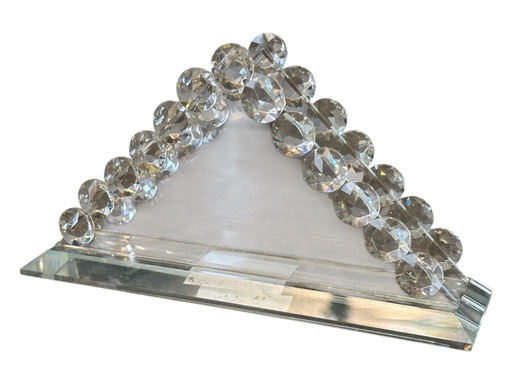 [Z1175] Serviette Holder 18X5X10Cm Glass With Diamante Rvt2023-296