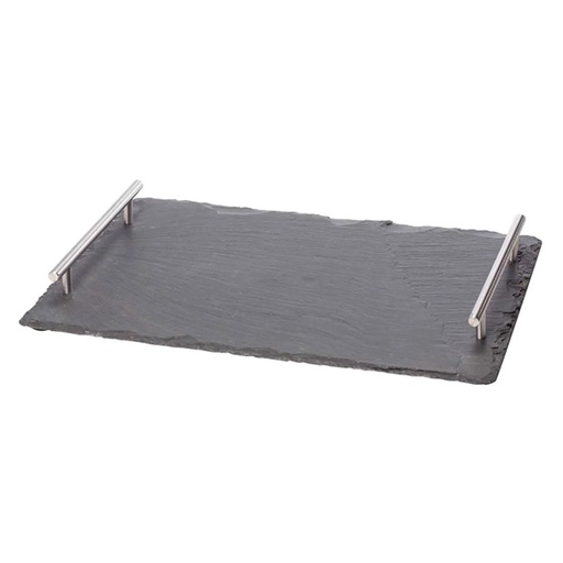 [Z1180] Tray 35X25Cm Slate With Handles Rvt2023-230