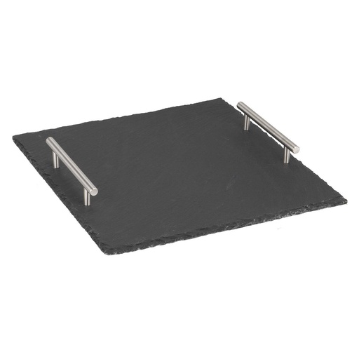 [Z1193] Tray 30X30Cm Slate With Handles Rvt2023-231