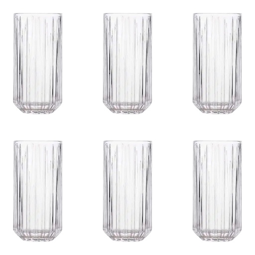 [GL2309] Tumbler 430Ml 6Pc Linear Pk71146 Rvt2023-167