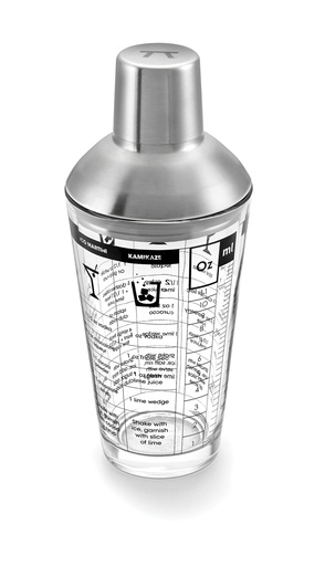 [GL2322] Cocktail Shaker 400Ml Glass With Ss Lid Rvt2023-026