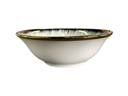 [D629] Bowl 14.5X5Cm Porcelain With Gold Border Rvt2023-132
