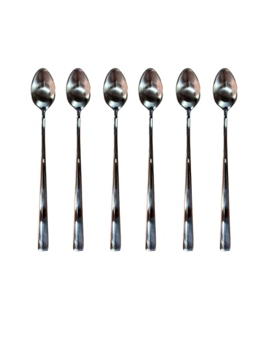 [CT895] Soda Spoon 6Pc Stainless Steel Square Handle Broad Rvt2023-091