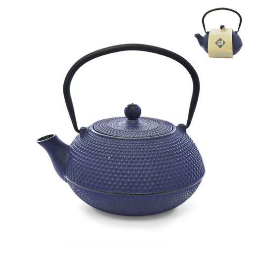 [AD01073] Cast Iron Tea Infuser 600Ml NAVY BLUE Eetrite Rh143BL