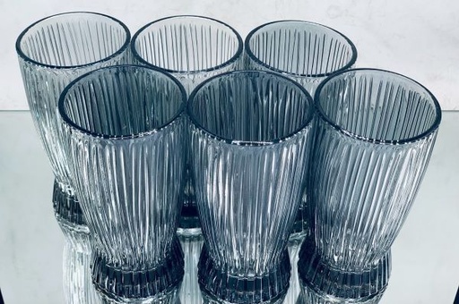 [AD01533] Tumbler 6pc 370ml Linear Embossed  RVT2023 76149-187