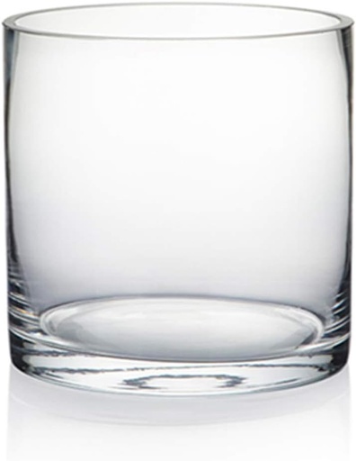 [AD01583] Glass Vase 15X15cm Cylinder Clear Glass H1515