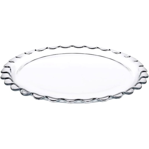 [AD01590] Cake Plate 26cm Glass Mini Patisserie -10673