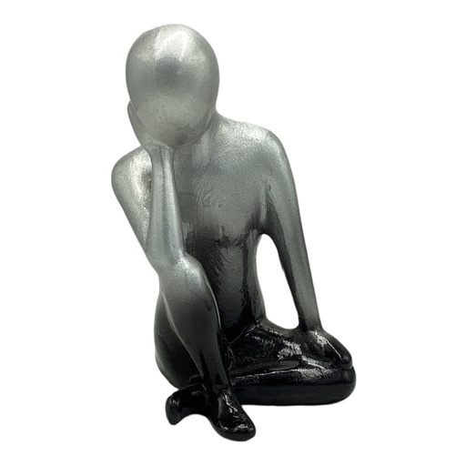 [AD04212] Thinking Man AC 18x9cm Decor - Metallic