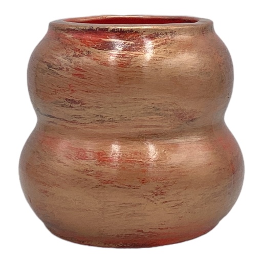 [AD04294] Vase AC 15x13cm Two Step-Metallic