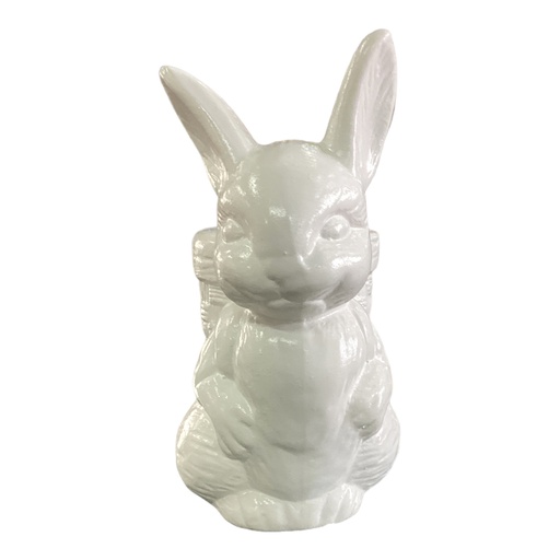 [AD04760] Decor Ornament AC 14x11xcm Bunny With Basket on Back-Base