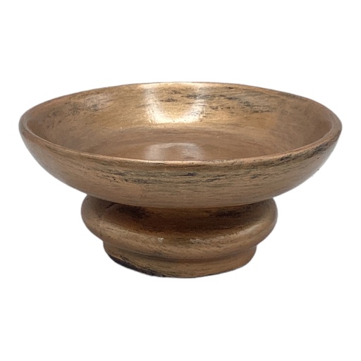 [AD04793] Decor Ornament AC 10x22cm Bowl Footed-Metallic