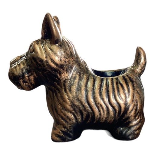 [AD05249] Decor Ornament 17x20cm Dog Yorkshire-Metallic