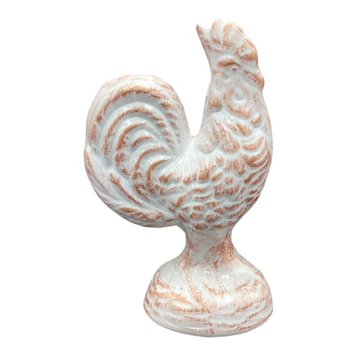 [AD05665] Decor Ornament AC 26x12cm Rooster-Base