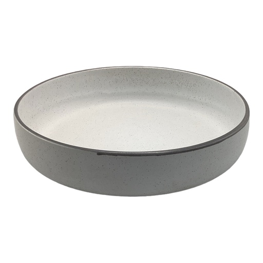 [AD06716] Bowl 20x4cm Speckeled With Border 2307-107