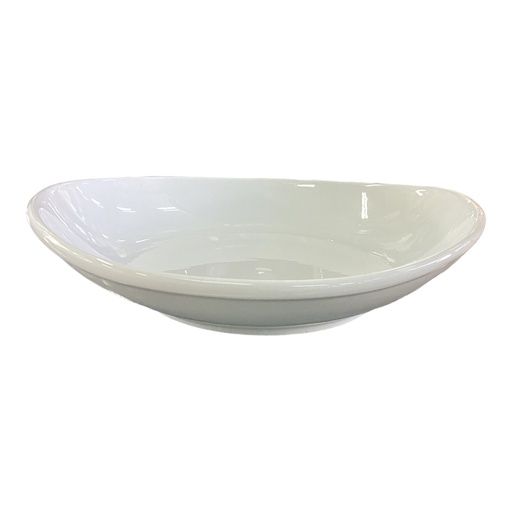 [AD06889] Bowl 25x23x5cm Oval White Porcelain CP2307-27