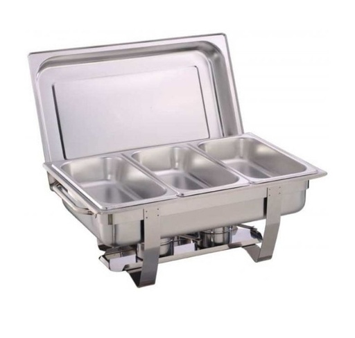 [AD07733] Chafing Dish 9.5L Rectangular with Triple Inserts