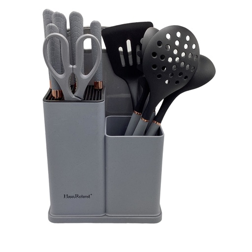 [AD07761] Utensil Set 13pc Nylon With Holder Haus Roland HR625