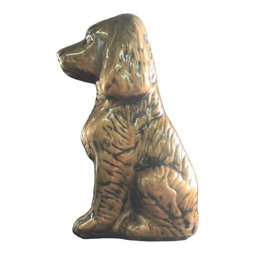 [AD07782] Decor Ornament 28x12x15cm Sitting Dog-Metallic