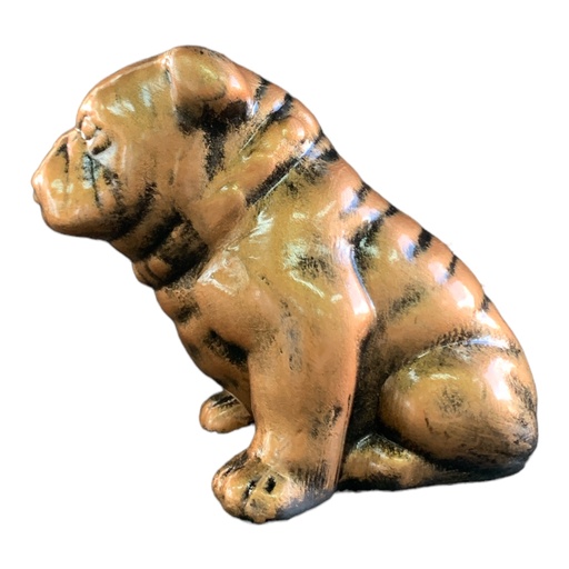 [AD07870] Decor Ornament 13x15x9cm Bulldog-Metallic