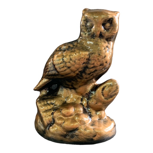 [AD07911] Decor Ornament 20x14x10cm Baby Owl-Metallic