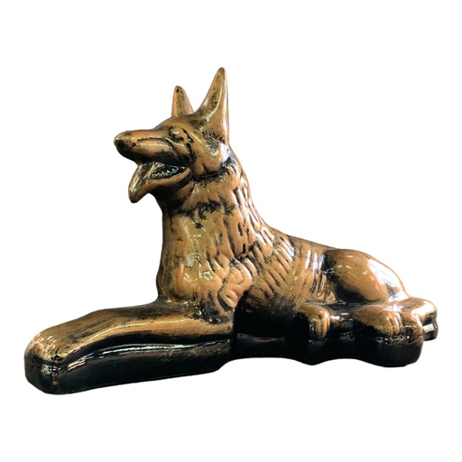 [AD07919] Decor Ornament 22x31x13cm German Shepherd-Metallic