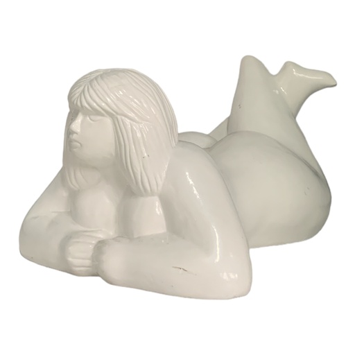 [AD08028] Decor Ornament AC 19x22x20cm Curvy Lady Laying- Base