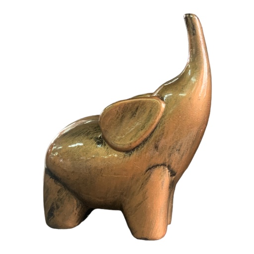 [AD08093] Decor Ornament 15x10x6cm Elephant-Metallic