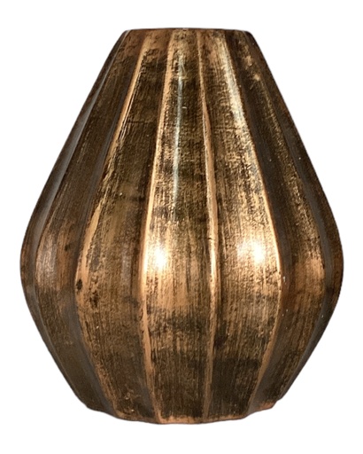 [AD08108] Vase Ac 28x24x24cm Pomona-Metallic