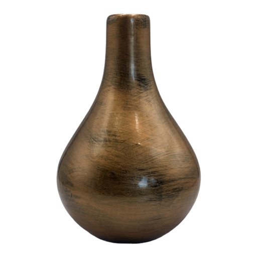 [AD08164] Vase AC 26x16x16cm Drop Bottle-Metallic