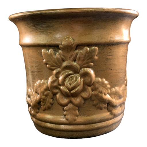 [AD08201] Vase 17x20x13cm Rose Planter-Metallic