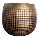 [AD08222] Vase 13X13Cm Coconut Patt Small-Metallic