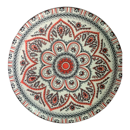 [AD08330] Plate 26.5cm Moroccon  Blue/Black RVT2023-202